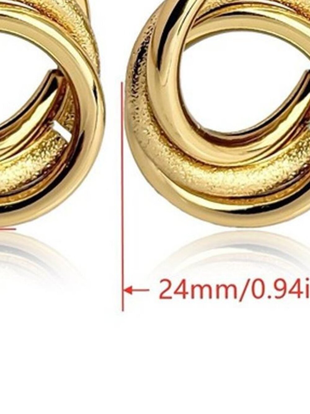 gold-plated coil earrings